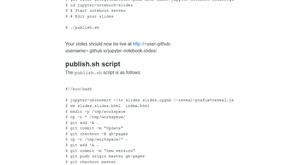 Presentation slides with Jupyter Notebook