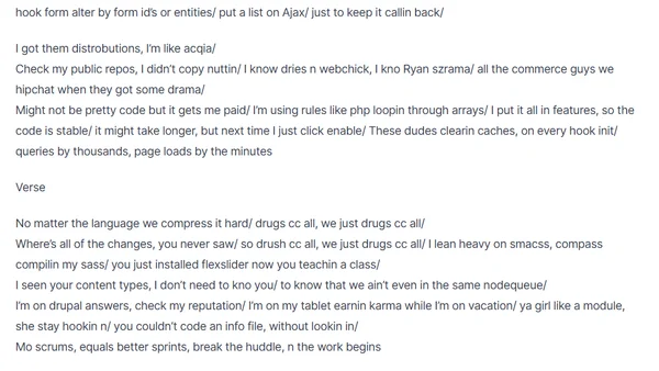 The Drupal Rap song – Everyday I’m Drupalin'
