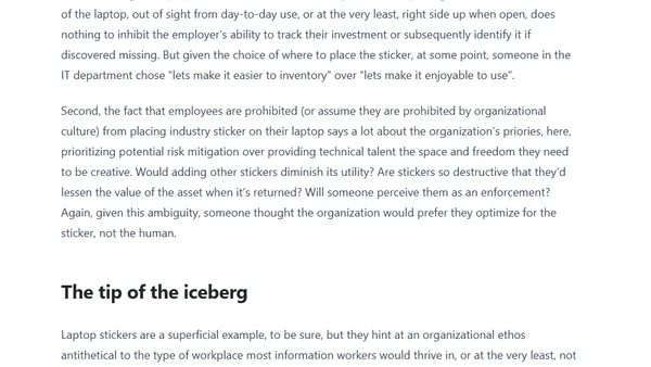 What does your organization optimize for?