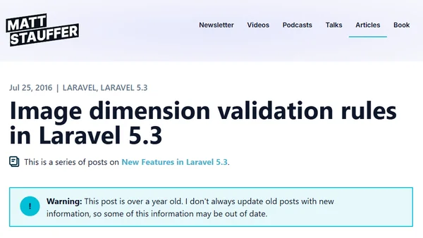 Image dimension validation rules in Laravel 5.3