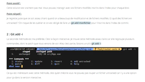 Faire un git add propre et efficace