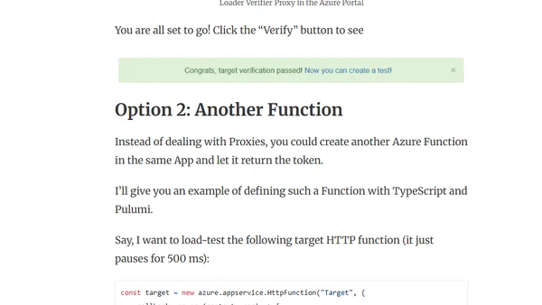 Load-Testing Azure Functions with Loader.io