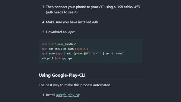How to download .apk file from Play Store