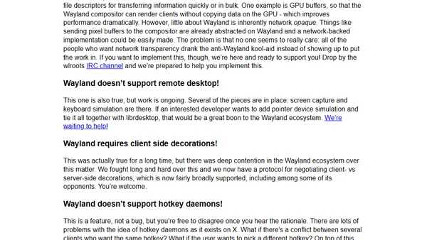 Wayland misconceptions debunked