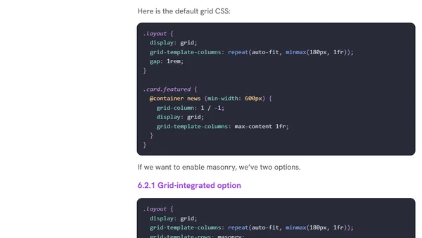 Should masonry be part of CSS grid?
