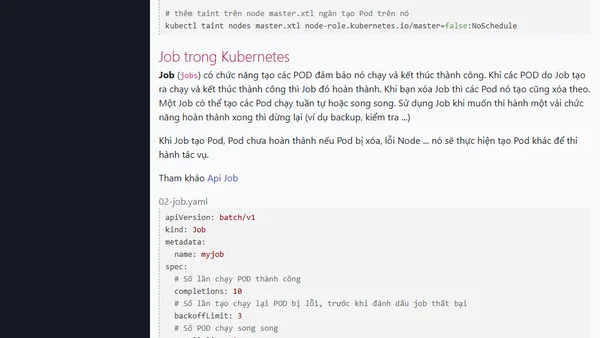 DaemonSet Job và CronJob trong Kubernetes