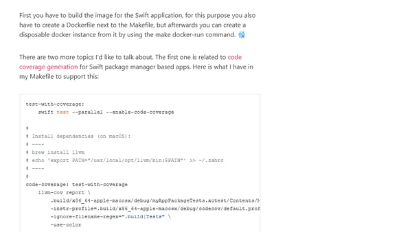 Utilizing Makefiles for Swift projects