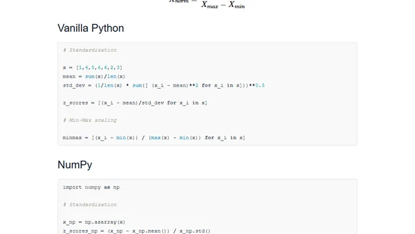 About Feature Scaling and Normalization