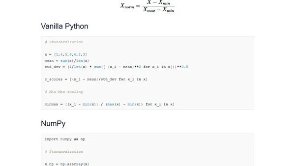 About Feature Scaling and Normalization
