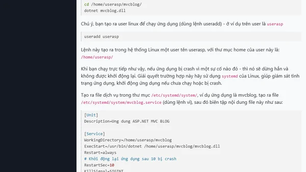 (ASP.NET Core MVC) Triển khai ứng dụng ASP.NET trên Server Linux với Kestrel Apache Nginx