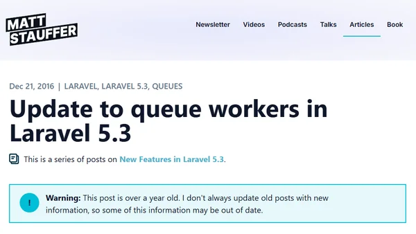 Update to queue workers in Laravel 5.3