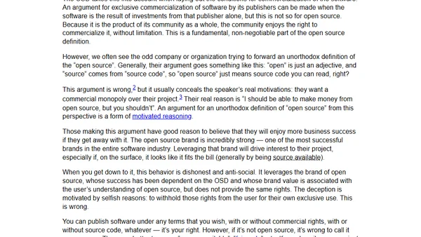 The phrase "open source" (still) matters