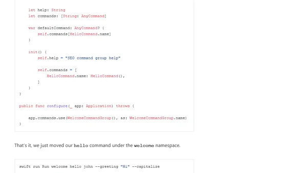 How to write Swift scripts using the new Command API in Vapor 4?