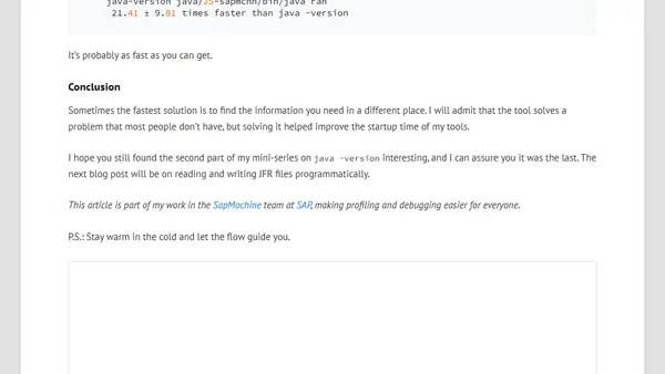 The Fastest Way to get the Version of a Java Installation