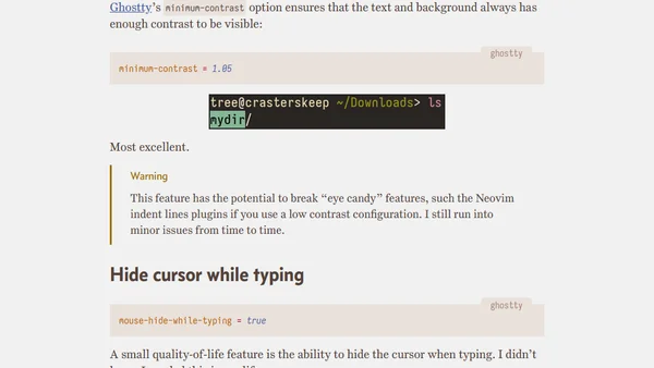 First impressions of Ghostty