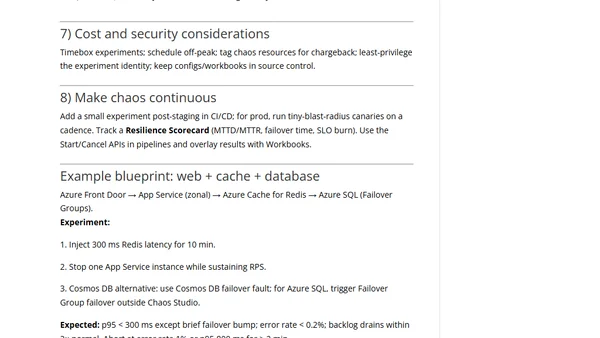 Azure Chaos Studio — Engineer Reliability on Purpose