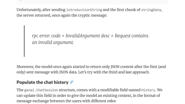Using Gemini in a Go application: limits and details