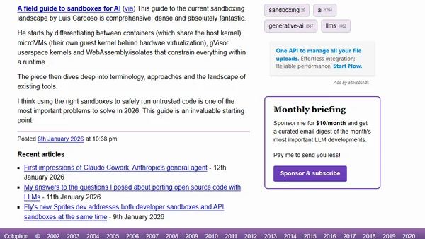 A field guide to sandboxes for AI