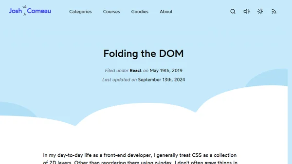 Folding the DOM