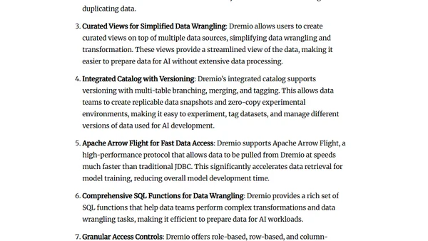 Dremio, Apache Iceberg and their role in AI-Ready Data