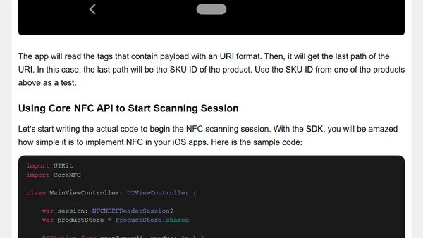 Building NFC Scanner iOS App with CoreNFC