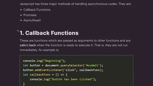 Getting Started With Asynchronous Javascript