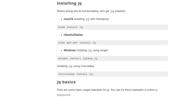 Command Line Tools - jq