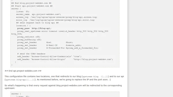 Series: How to create your own website based on Docker (Part 10 - Creating the nginx reverse proxy Docker container)