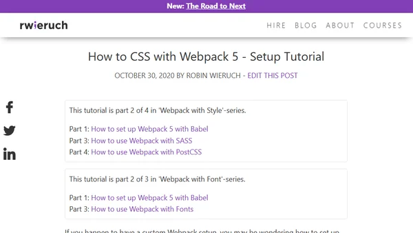How to CSS with Webpack 5 - Setup Tutorial