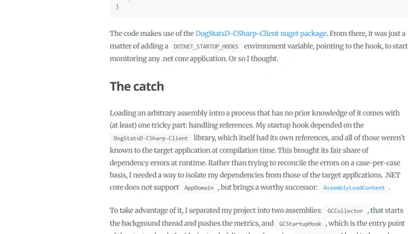 Monitor GC stats with a startup hook