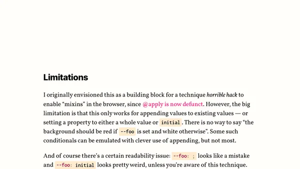 The -​-var: ; hack to toggle multiple values with one custom property