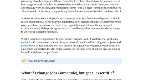 How to Prevent or Deal with a Data Science Role or Title Mismatch