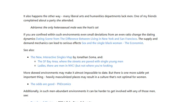Dating for nerds (part 2): gender differences