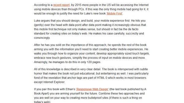 Book Review: Mobile First