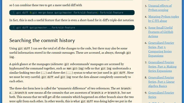Understanding old git branches