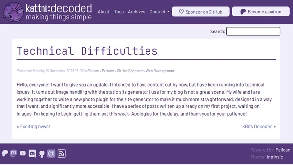 Technical Difficulties