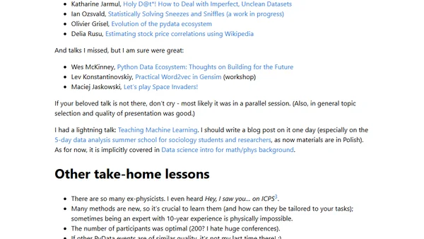 My impressions from PyData Berlin 2016