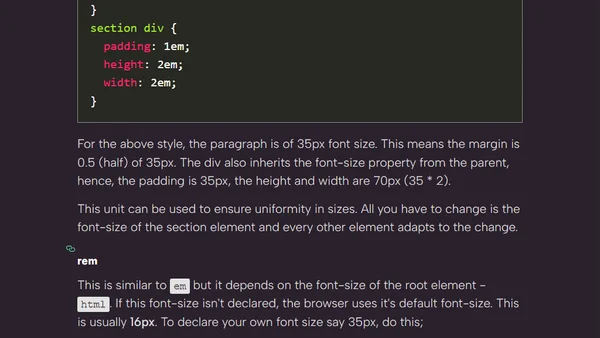 CSS Measurement Units