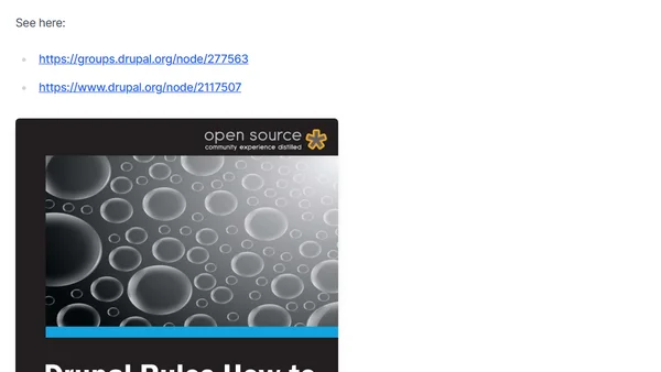 Drupal 7 Rules book which I worked on has been published recently