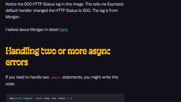 Using async/await in Express