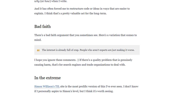 Is it worth writing about?