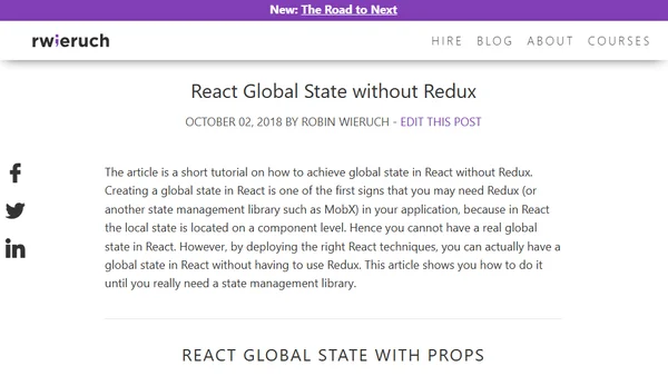 React Global State without Redux