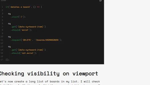Cypress basics: check if element exists