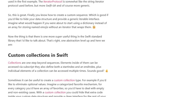 Iterator design pattern in Swift