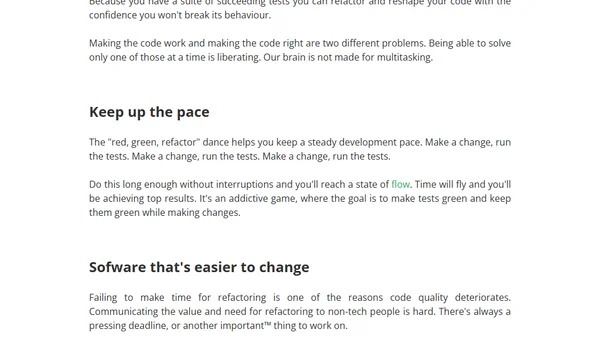 Red, green, and don't forget refactor