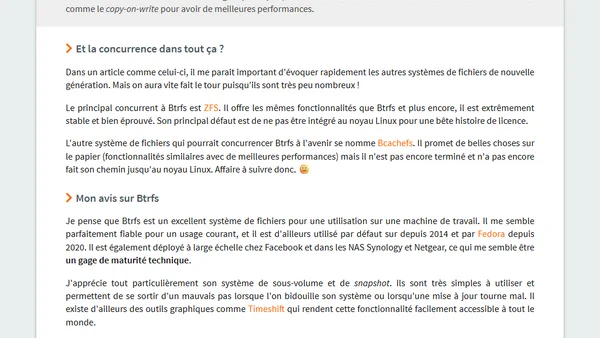 Btrfs : révolution ou catastrophe ? Où en est-on aujourd'hui ?