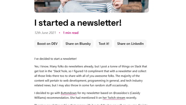 I started a newsletter!