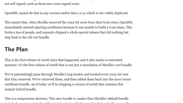 Certifi: The State Of The Union