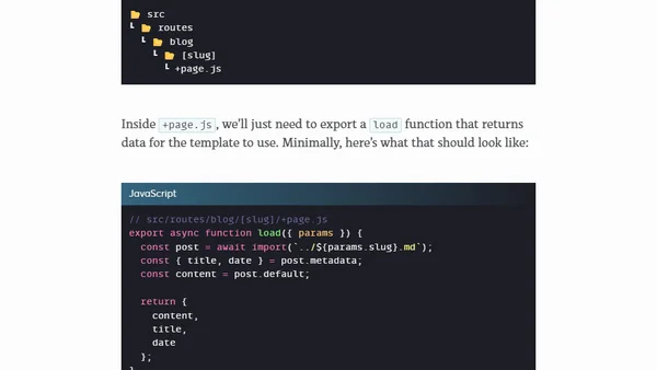 Let's learn SvelteKit by building a static Markdown blog from scratch