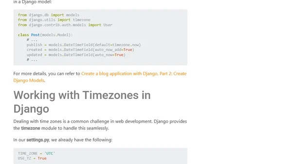 Master the Art of Handling Dates and Times in Django with Python’s datetime Module
